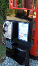 Telephone box interior