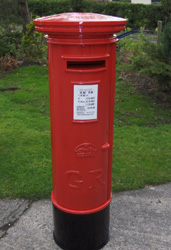 Our new replica post box